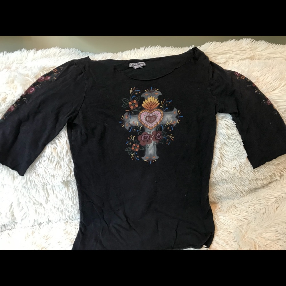 Lucky Brand T-shirt 3/4 sleeve Medium